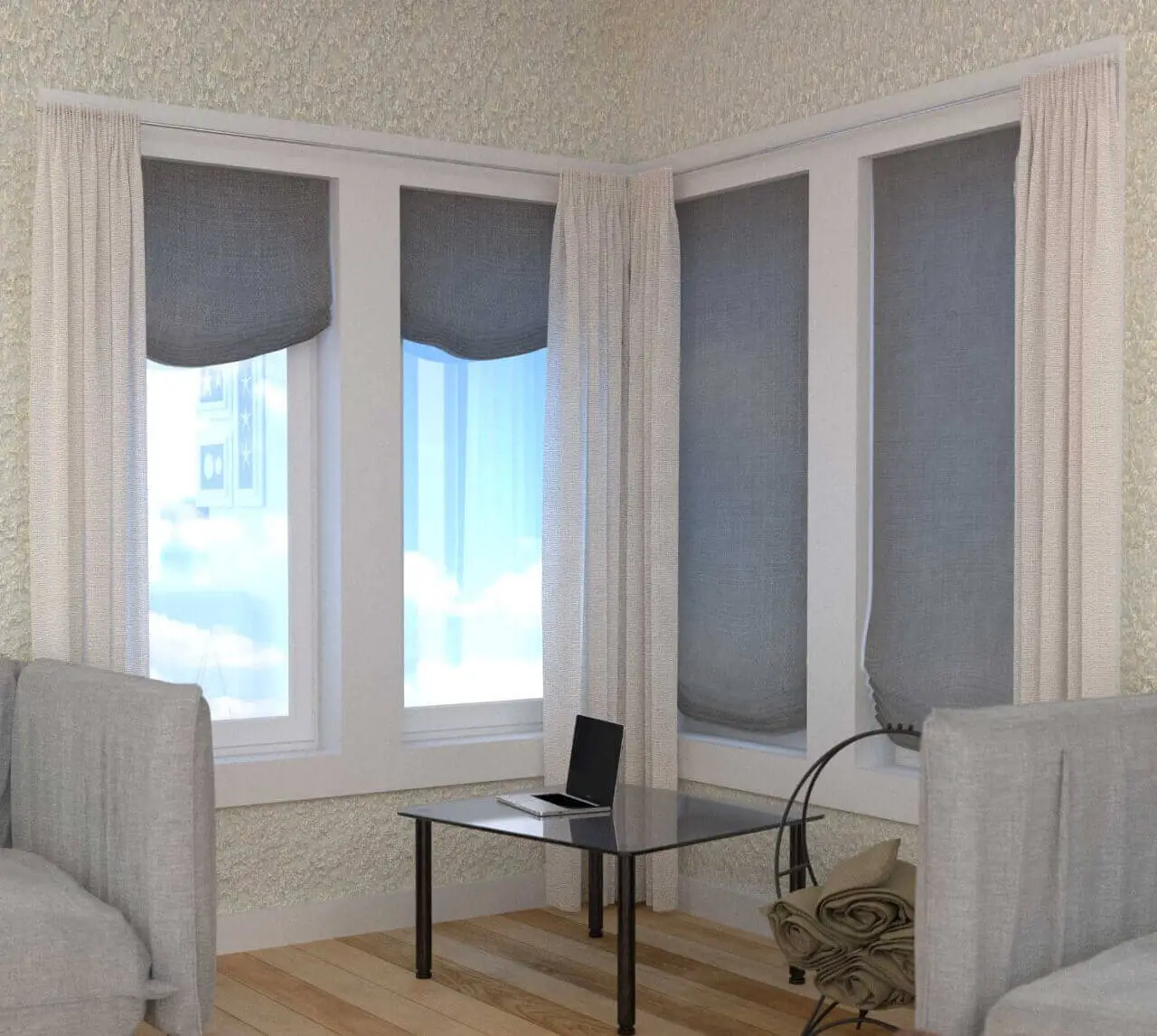 Relaxed Roman Shades - Exquisite  